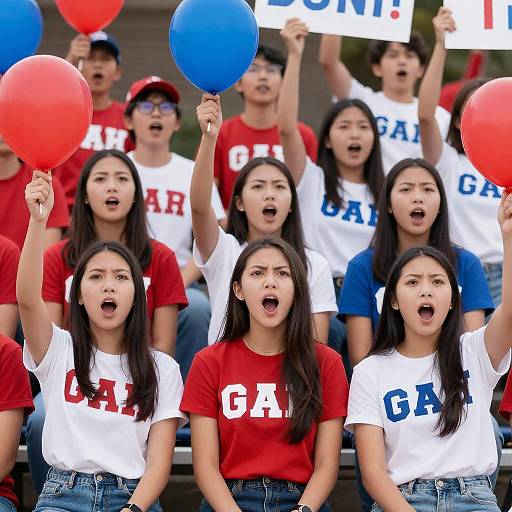 Vibrant Crowd Celebrating Team Spirit