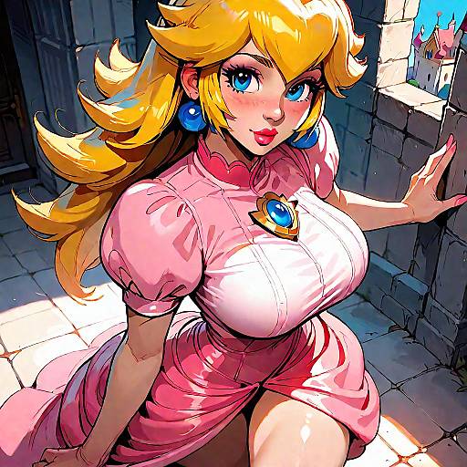 Curvy Princess in Castle Window