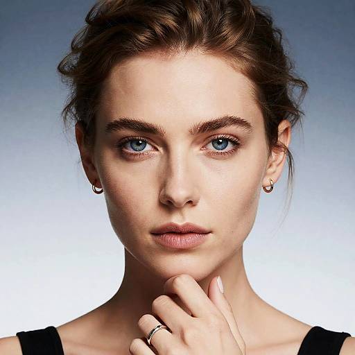 Elegant Portrait of a Serious Woman