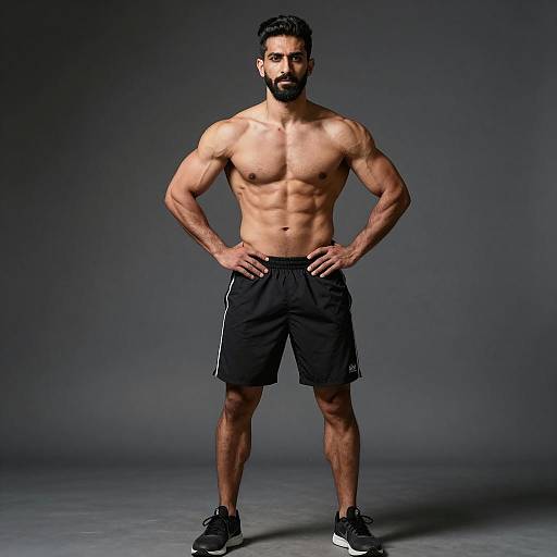 Ultra-Detailed Bodybuilding Portrait Photography