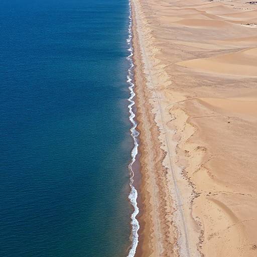 Ocean and Desert Coastal Panorama