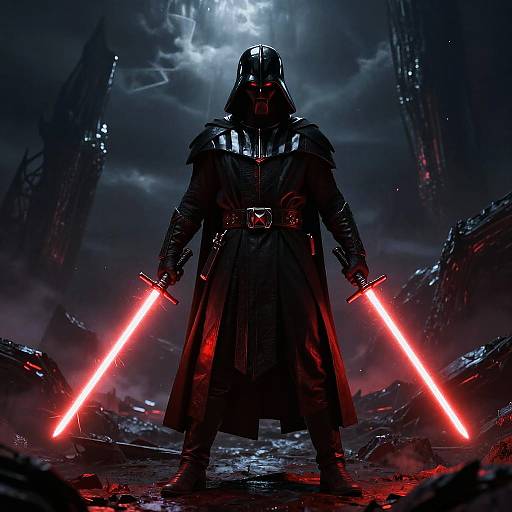 Rogue Sith on Alien Battlefield