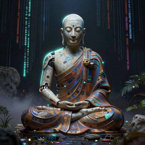 Cybernetic Monk in Digital Zen Garden