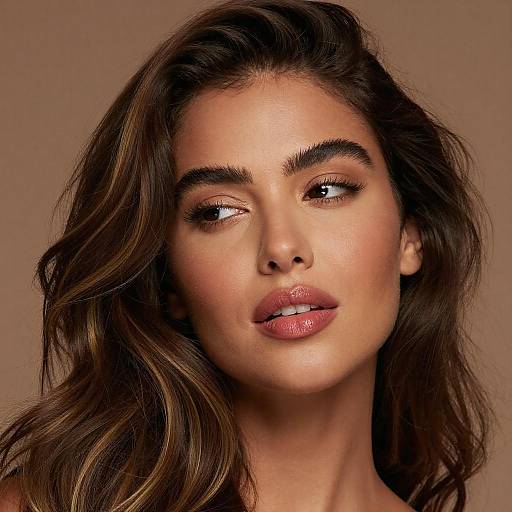 Close-up Portrait of Woman with Wavy Hair