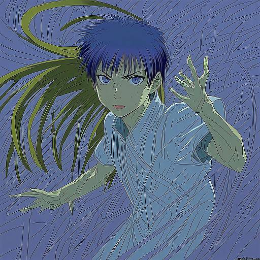 Illustration of Hamazura shiage, toaru majutsu no index in the style of Kobayashi yuuji