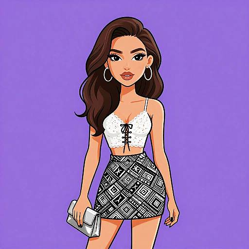 Chic Woman in Stylish Summer Outfit