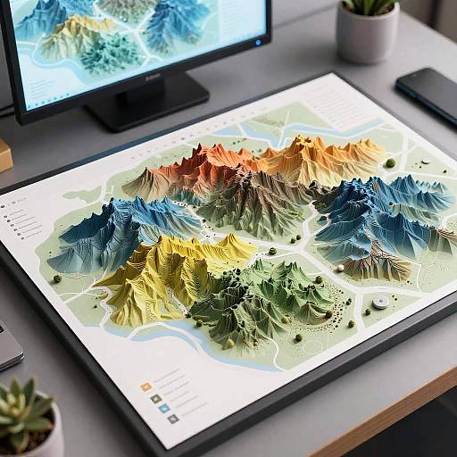 Futuristic Topo Map Maker Interface