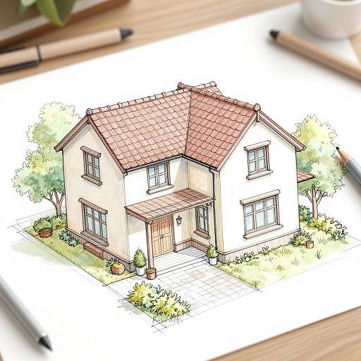 Cozy Two-Story Cottage Blueprint