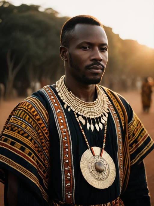 Man in Traditional African Outfit