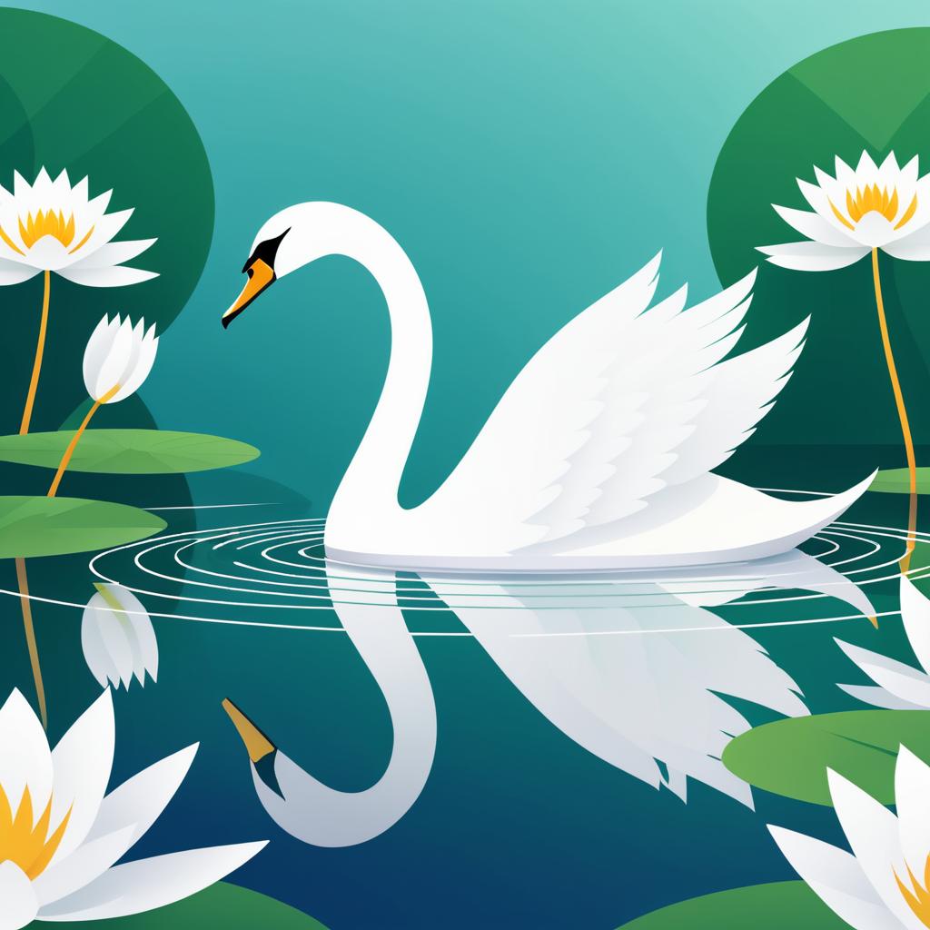 Elegant Swan on a Serene Lake