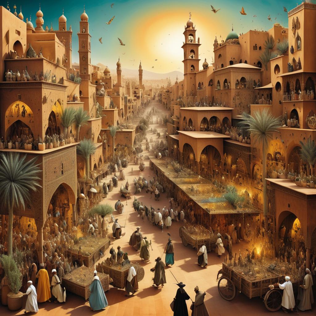 Surreal Bosch-Inspired Marrakech Landscape