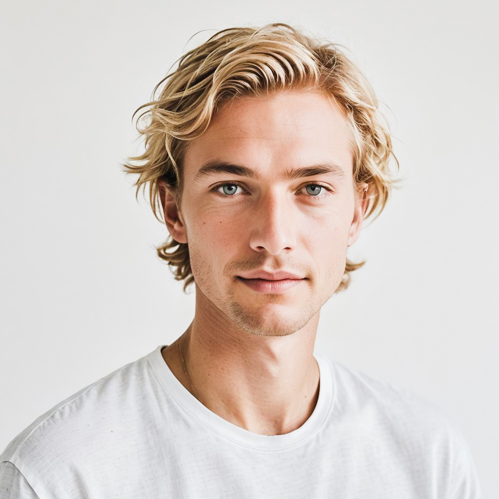 High-Resolution Studio Portrait of a Young Man