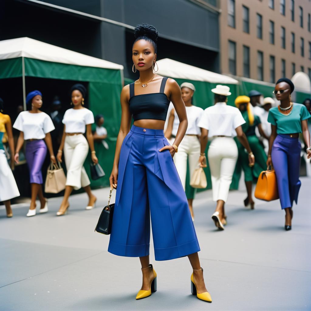 High Fashion African Model in NYC 1992