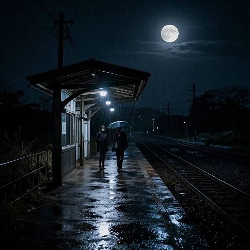 Dark Japanese Urban Legend Scene