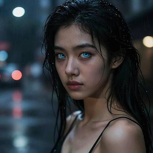 Photorealistic Film Noir Portrait