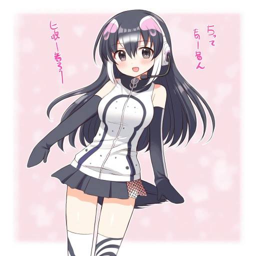 Illustration of African penguin (kemono friends), kemono friends in the style of Nishimata aoi