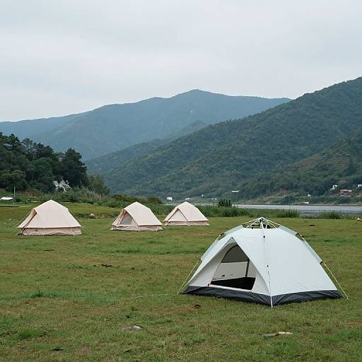 Mountain Campsite with Two-Person Tent
