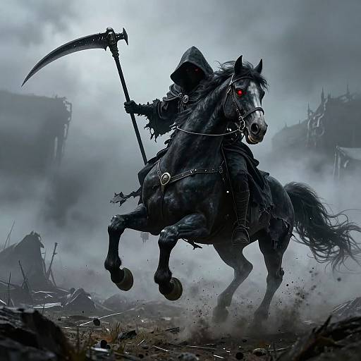 Grim Reaper Horse Charging Battle