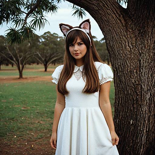 Girl in Australian Animal Costume Outdoors