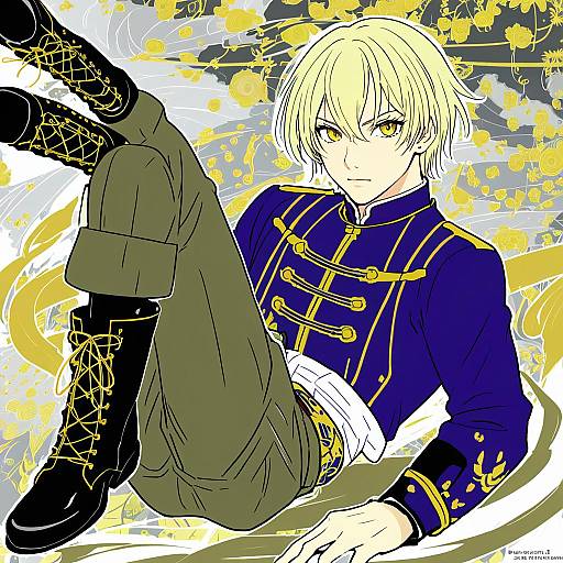 Illustration of Monoyoshi sadamune, touken ranbu in the style of Akara kai