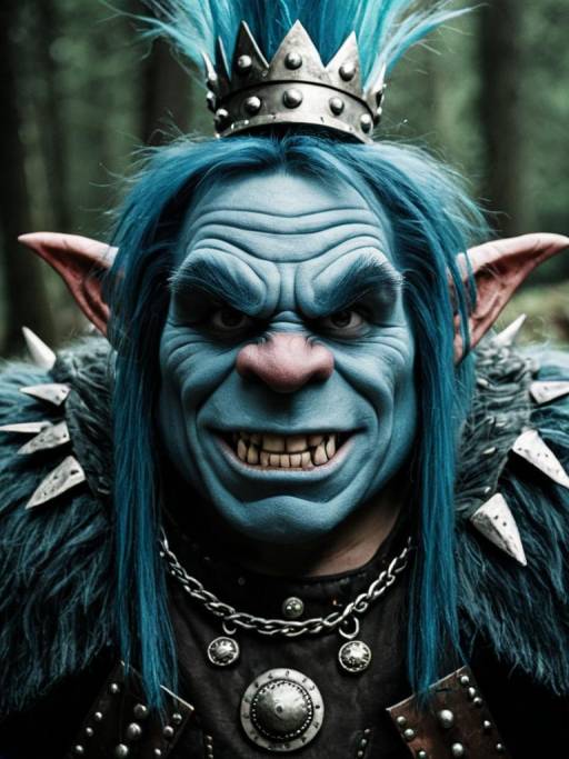 Man in King Gristle Trolls Costume