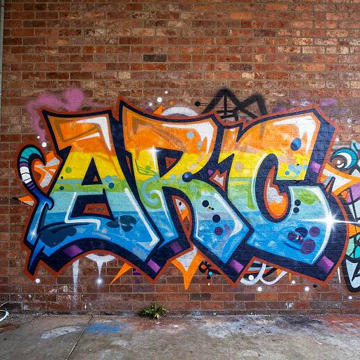 Aero Font Graffiti Mural Design