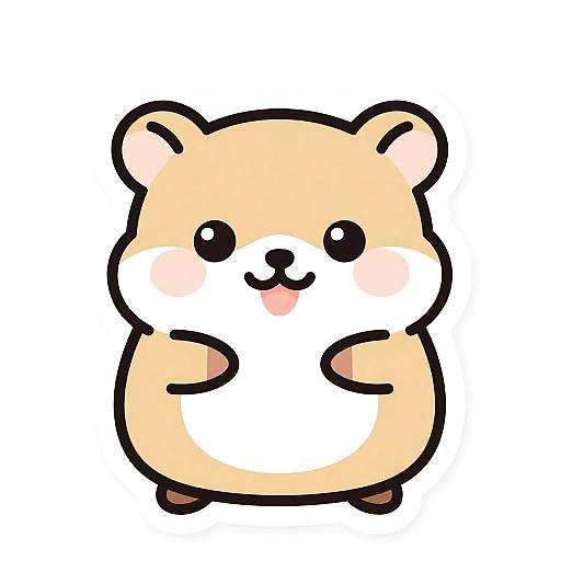 Kawaii Hamster Cartoon Icon