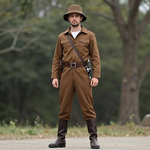 Classic Male Character in Outdoor Costume