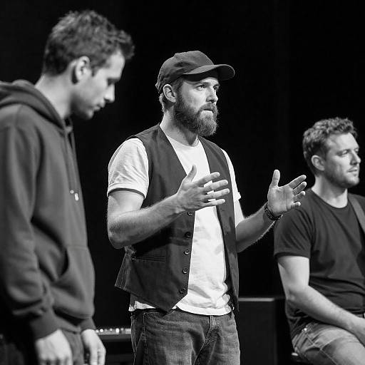 Black and White Trio on Stage