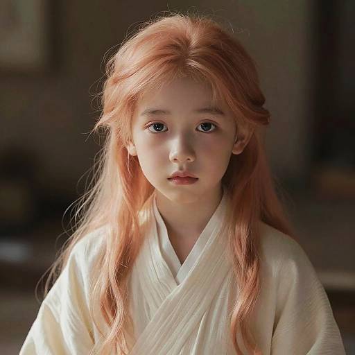 Soft Pastel Rose-Gold Boy Portrait