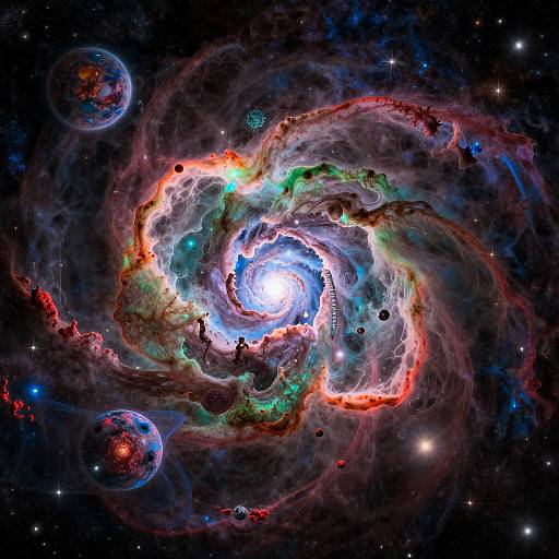 Cosmic Entity Among Stars and Nebulae