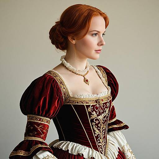 Young Woman in Renaissance-Style Dress