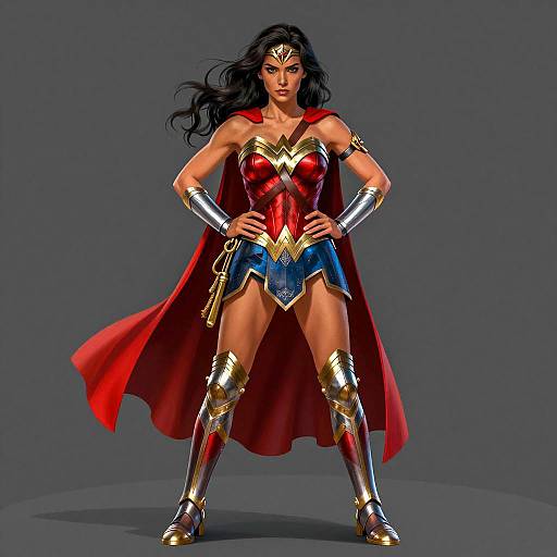 Realistic Wonder Woman Armor Illustration