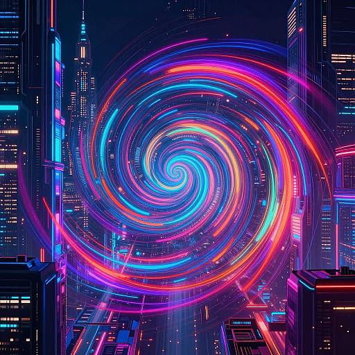 Vibrant Cyberpunk AI Backgrounds