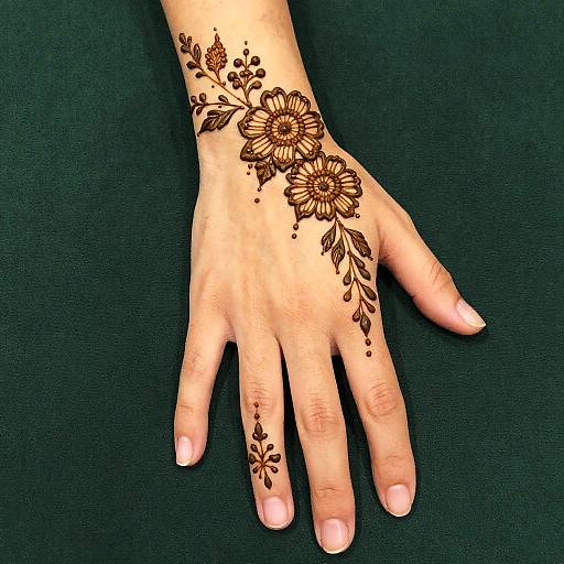 Intricate Henna Design on Light Skin