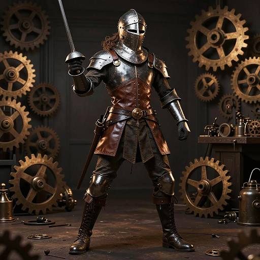 Steampunk Adventurous Fencer Portrait