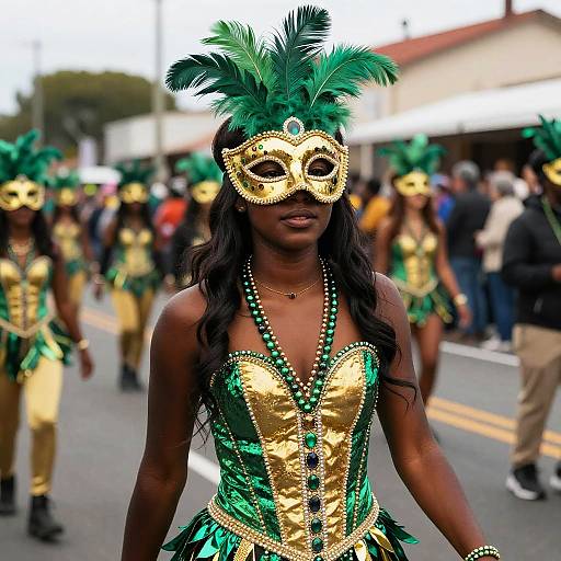 Vibrant Mardi Gras Parade Outfit