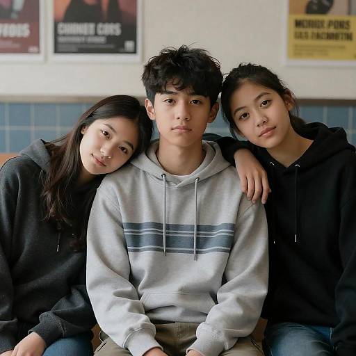 Candid Moments of Friendship on a Bench