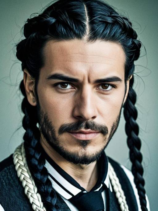 Photorealistic Cosplay: Braided Hairstyle Men