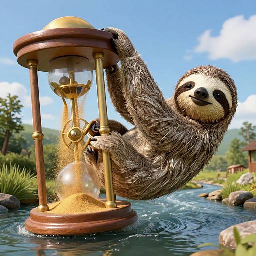 Clockwork Sloth Reverses Rivers