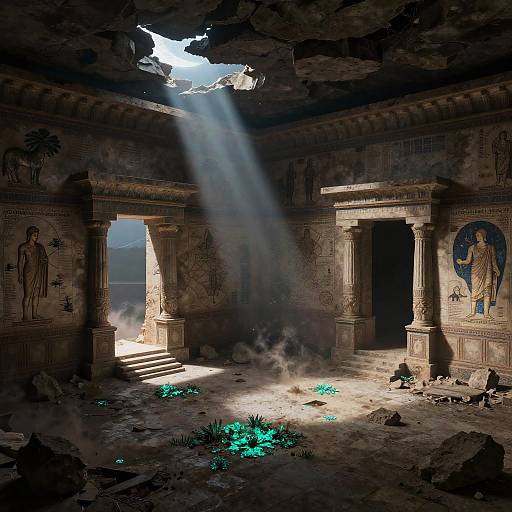 Isometric Ancient Persian Temple Ruins