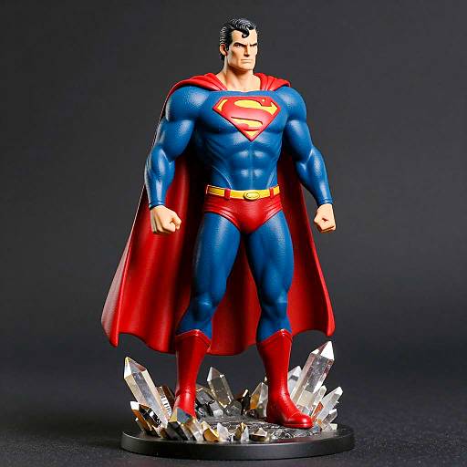 Superman Statue with Crystal Base