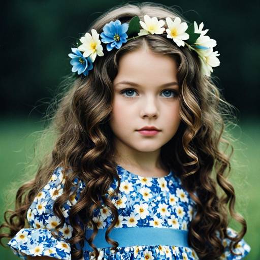 Charming Little Girl in Fancy Dress