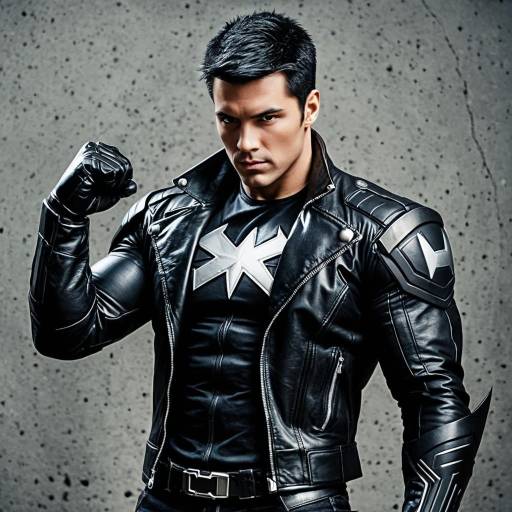 Muscular Blade Cosplay in Leather Outfit