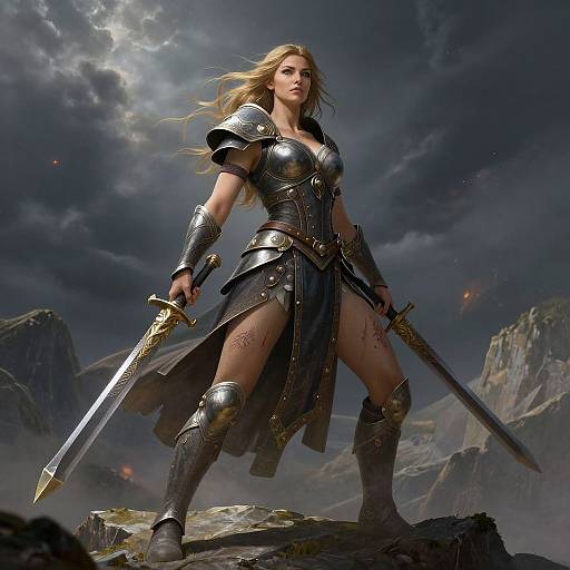 Epic Warrior Woman Portrait