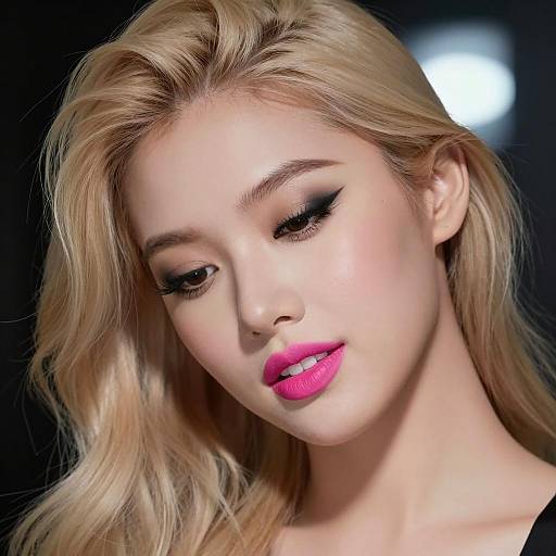 Blonde Beauty in Dark Light Reflections