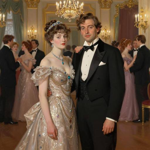 Elegant Couple at Luxury Ball