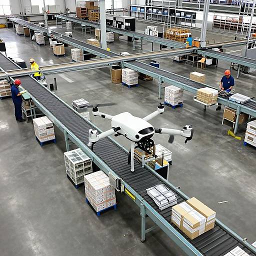 Drone View of Logistics Factories