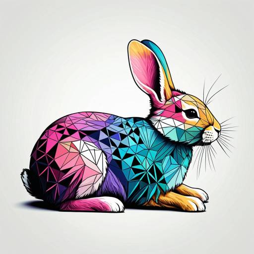 Geometric Rabbit Illustration