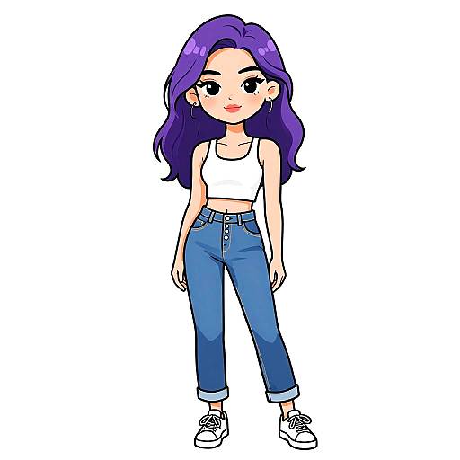 Casual Streetwear Woman Portrait